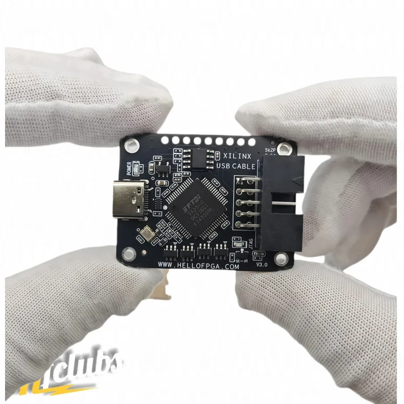 XILINX JTAG 10-Pin Programmer FT4232H Debug Tool with 3 UART Ports for FPGA Development & Debugging