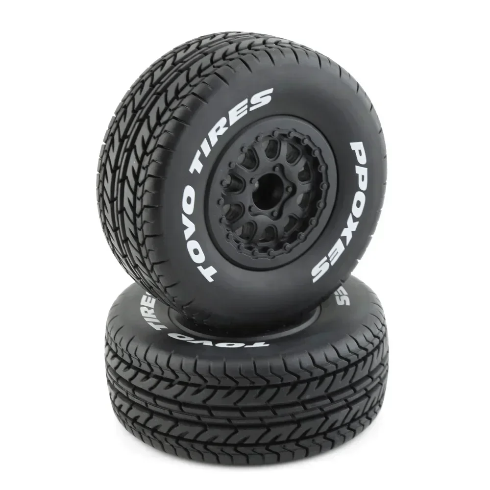 

2pcs 112mm 1/10 Short Course Truck Tires Tyre Wheel With 12mm Hex For Slash Arrma Senton HuanQi 727 Vkar 10sc Hpi Rc Car