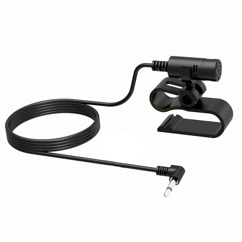 External Car Clip On Microphone With 5M Cable Rotatable Cardioid Pickup Pattern For Wireless Navigation Audio System Vehicle