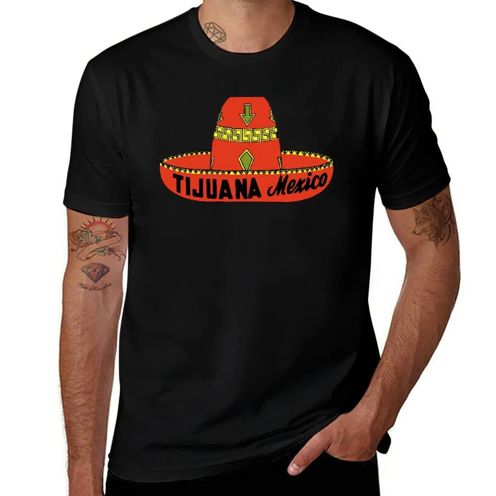 

Tijuana Mexico Vintage Travel Decal T-Shirt customizeds anime stuff cheap stuff compression shirt men