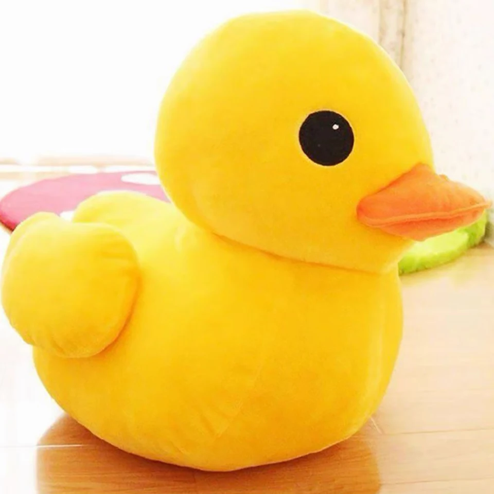 Cute Big Yellow Duck Plush Stuffed Lying Duck Soft Pillow Kids Girl Christmas Gift Pillow