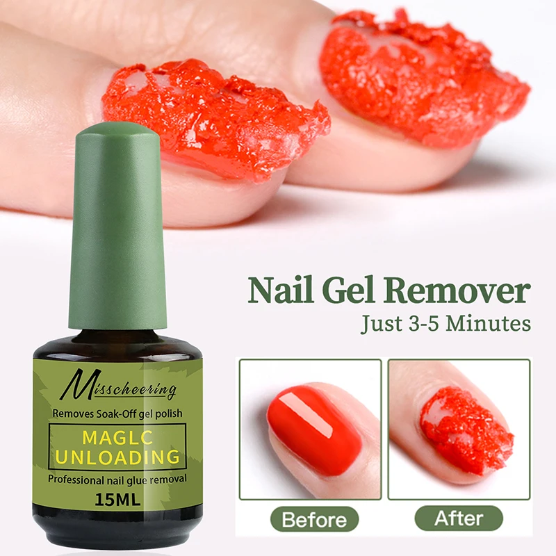 15ml Gel Nail Polish Remover For Nails in 3-5 Minutes Easily Quickly Removes Semi Permanent Soak Off UV Gel Polish Burst  Gel