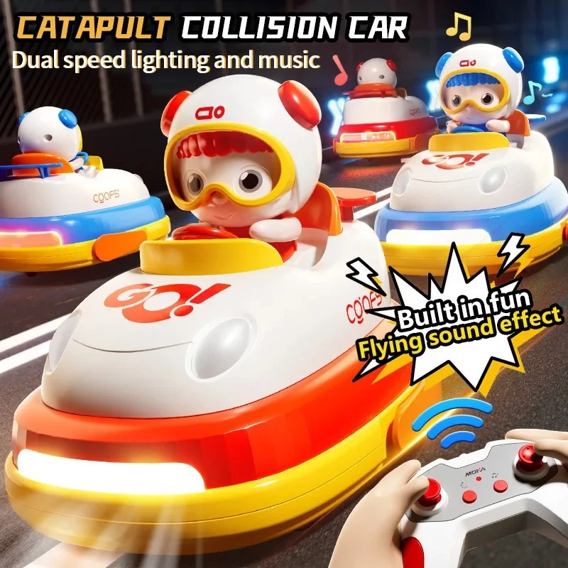 

Battle collision competitive remote control two player game children's toy double beacon remote control car new Mocha bumper car