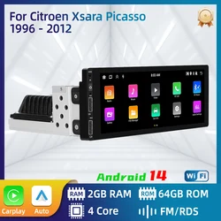 1 din Android Car Multimedia for Citroen Xsara Picasso 1996 - 2012 1 Din Radio Stereo Head Unit Carplay Autoradio GPS Navigation