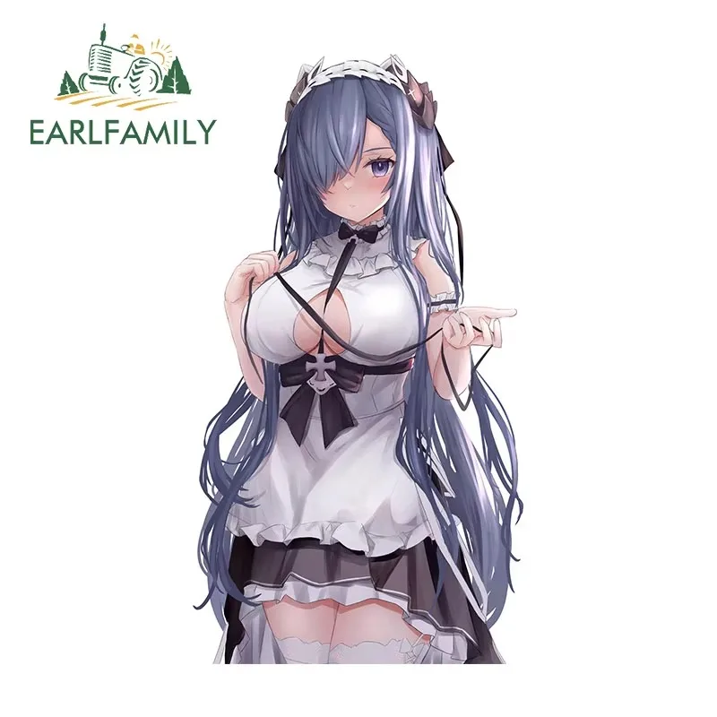 EARLFAMILY Kms أغسطس Von Parseval ملصق سيارة سلع السيارات ملصق مائي مكيف الهواء مرآة الرؤية الخلفية الفينيل الإبداعية لوح التزلج الشارات