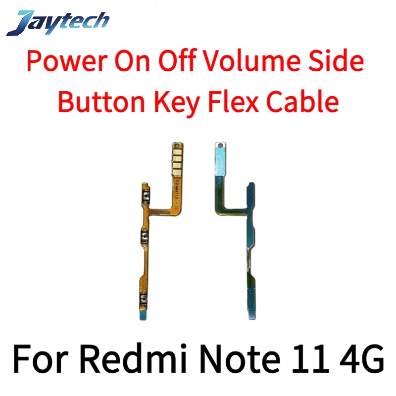 Redmi Note 11 11S 4G 5G 전원 켜기 끄기 볼륨 측면 버튼 키 플렉스 케이블 교체 부품 1개