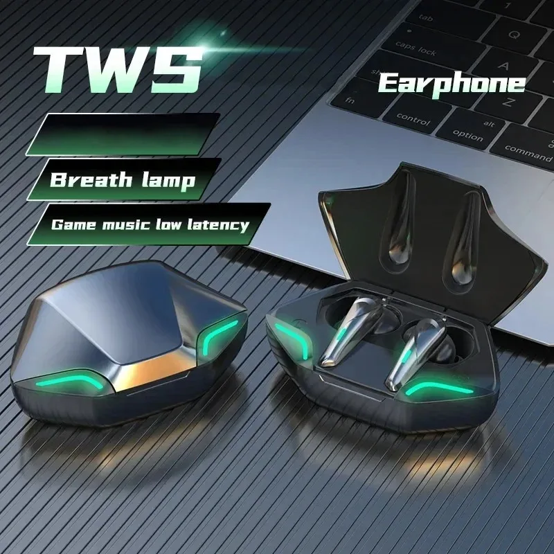 Bluetooth Headphones Gaming Wireless  Headset Earphone Bluetooth Earbuds HIFI With Mic Charging Box Game Headset