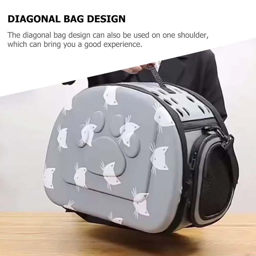 

Pet Backpack Outdoor Cat Bag Breathable Carrier for Cats Pouch Travel Eva Transport Traveling