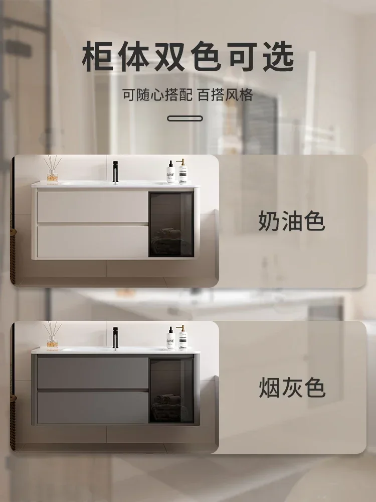 Modern simple rounded corner bathroom cabinet combined toilet ceramic in one