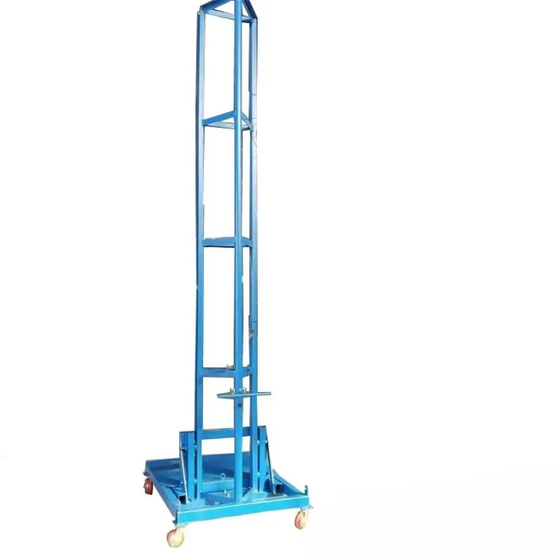 Simple lifting freight elevator, movable electric lifting platform, hotel vegetable machine, double-layer telescopic lifting