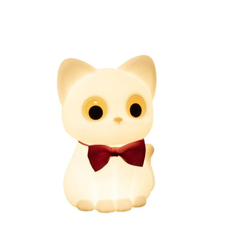 

2025 new cat night light, intelligent original voice silicone light