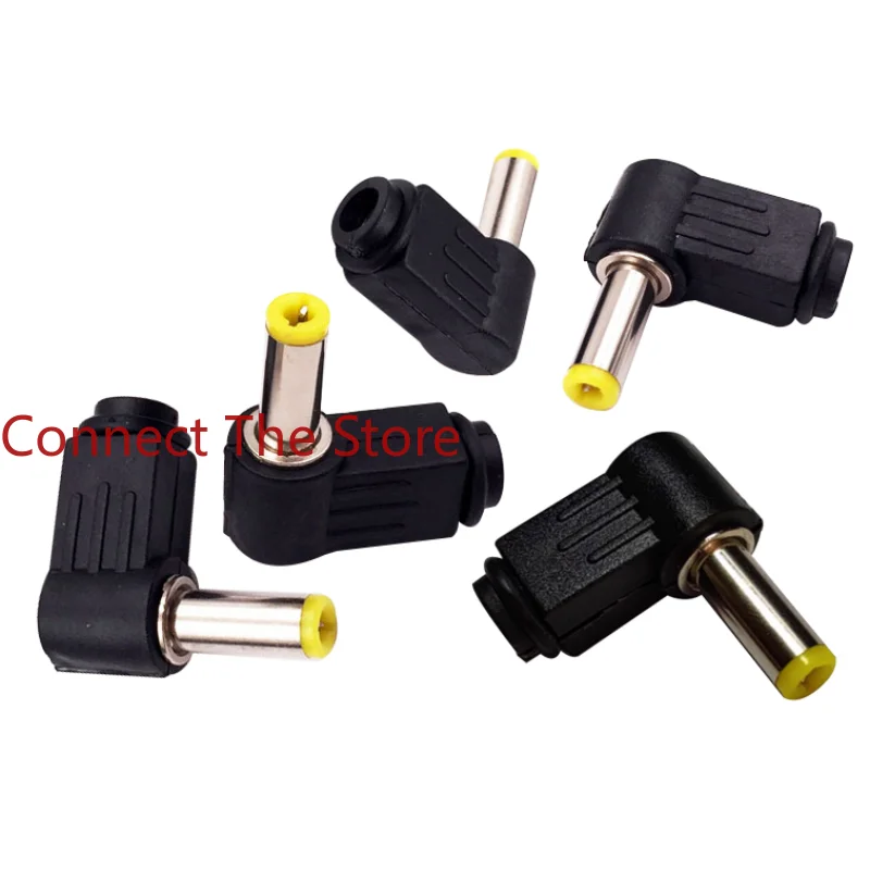 10PCS DC Plug Power Adapter 5.5 * 2.1 Tuning Fork Right Angle   Supply Male Assembly Type 5521 