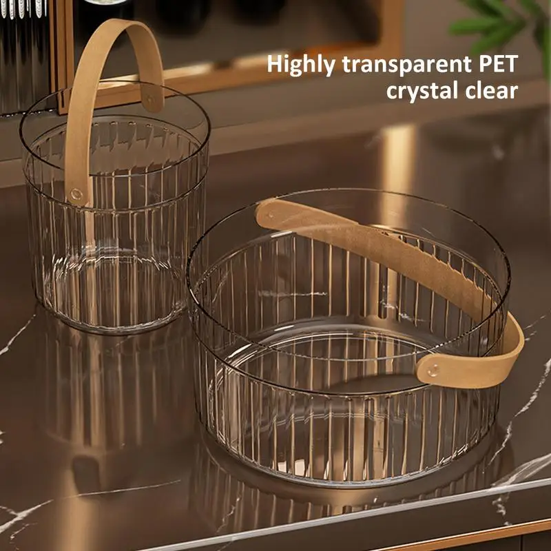 Transparent Plastic Ice Bucket Party Bar Beer Wine Champagne Cooler for Home Kitchen Party Beverage Drinks Cooling Container