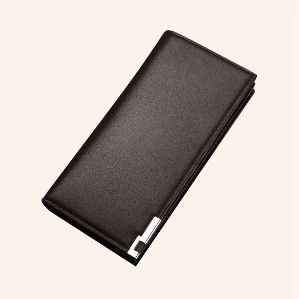 

Men Wallet Long PU Durable Large Capacity Purse for Coin Cash Credit Cards Fashionable Practical Men Wallet