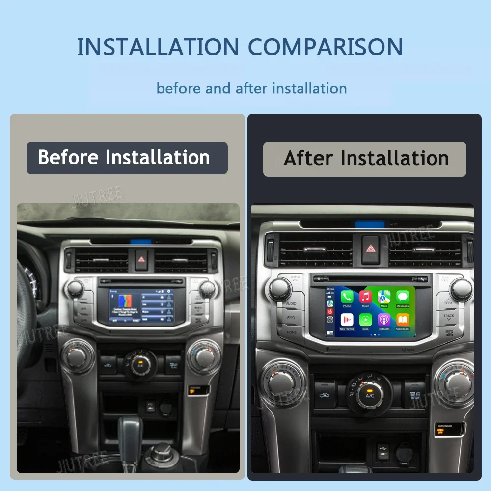 Linux System box For Toyota 4Runner 2014-2024 Wireless Apple CarPlay Android Auto Stereo Oem screen Retrofit Kit Interface