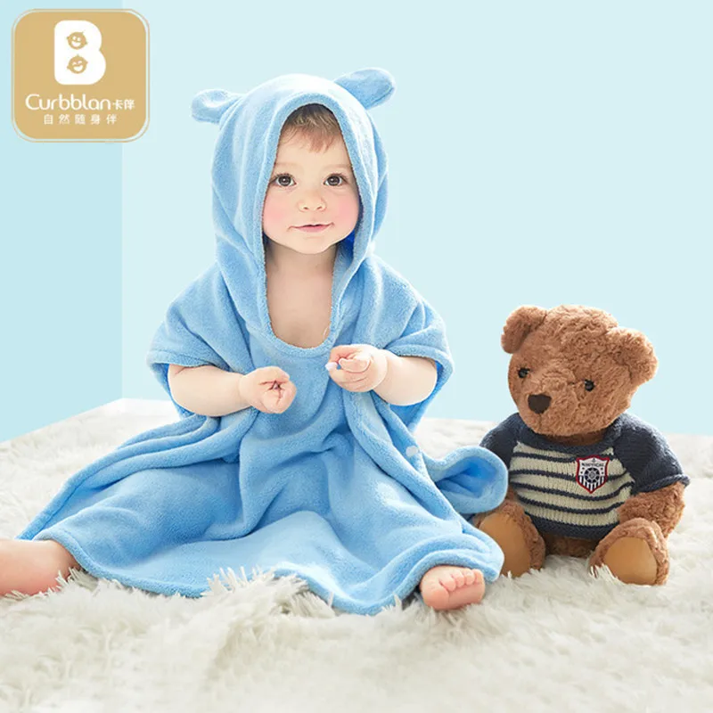 

Curbblan Baby Hooded Bathrobe Bath Towel Baby Fleece Receiving Blanket Neonatal Hold To Be Children Kids Infant Bathing