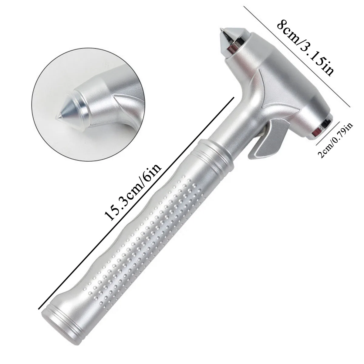 1PC Multi-function Car Emergency Escape Window Breaker and Seat Belt Cutter Hammer Emergency evacuation,Silvery