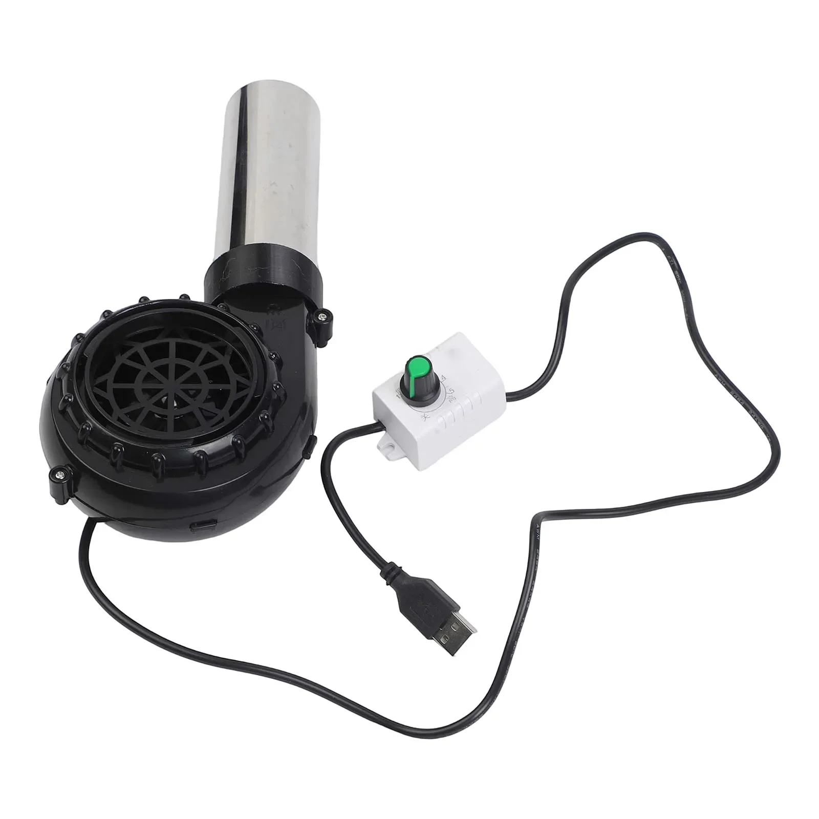 

Adjustable Speed BBQ Blower Temperature Resistant Material USB Powered Device 10 Cm X 3.8 Cm Family Gatherings