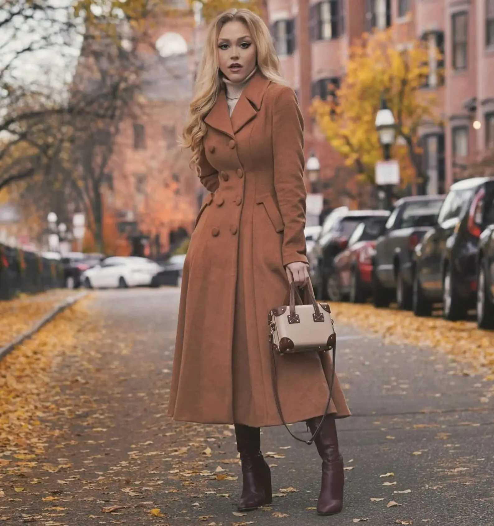 Manteau d'hiver élégant pour mère de la mariée, robes pour femmes, tenues à Double boutonnage, coupe cintrée, soirée, bal