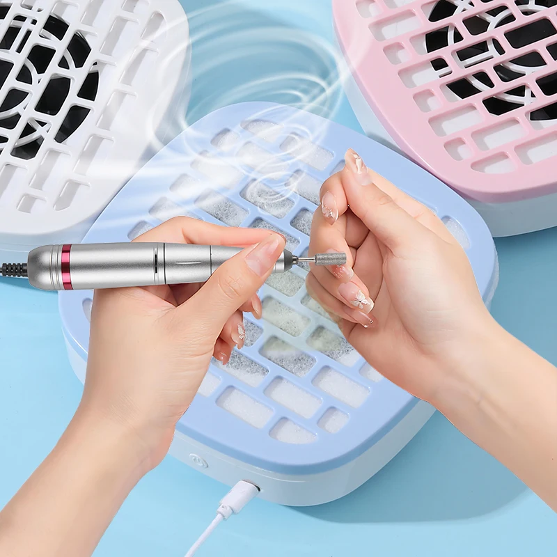 

New Mini Nail Dust Collector Powerful Nail Dust Vacuum Cleaner Extractor Fan With Remove Filter USB Dust Suction Collector