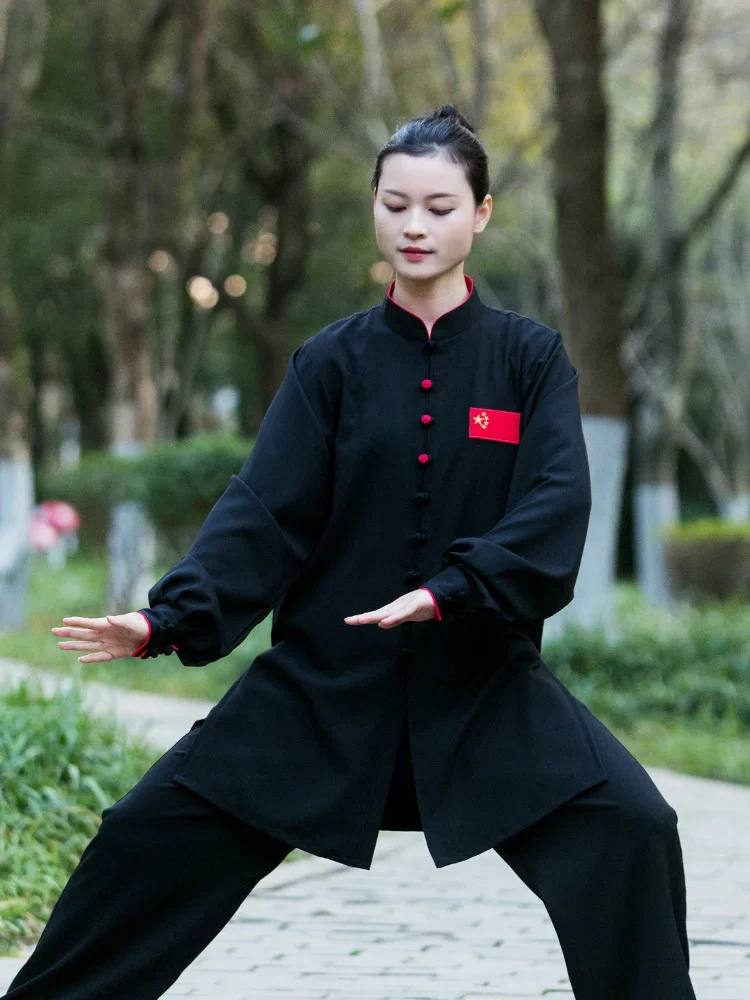 Unisex Tai Chi Uniforms Kung Fu Clothing Men Martial Arts Clothes Wu Shu Exercise Women Wear Sport Set Linen And Polyester