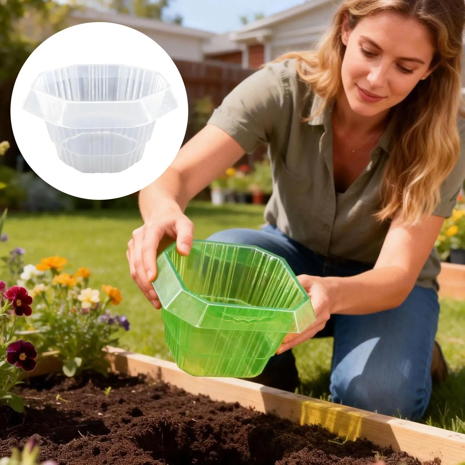 Slug Collars For Plants 20-Piece Protective Gardening Dome Slug & Snail Plant Protection Collars For Vegetable Flower Salad