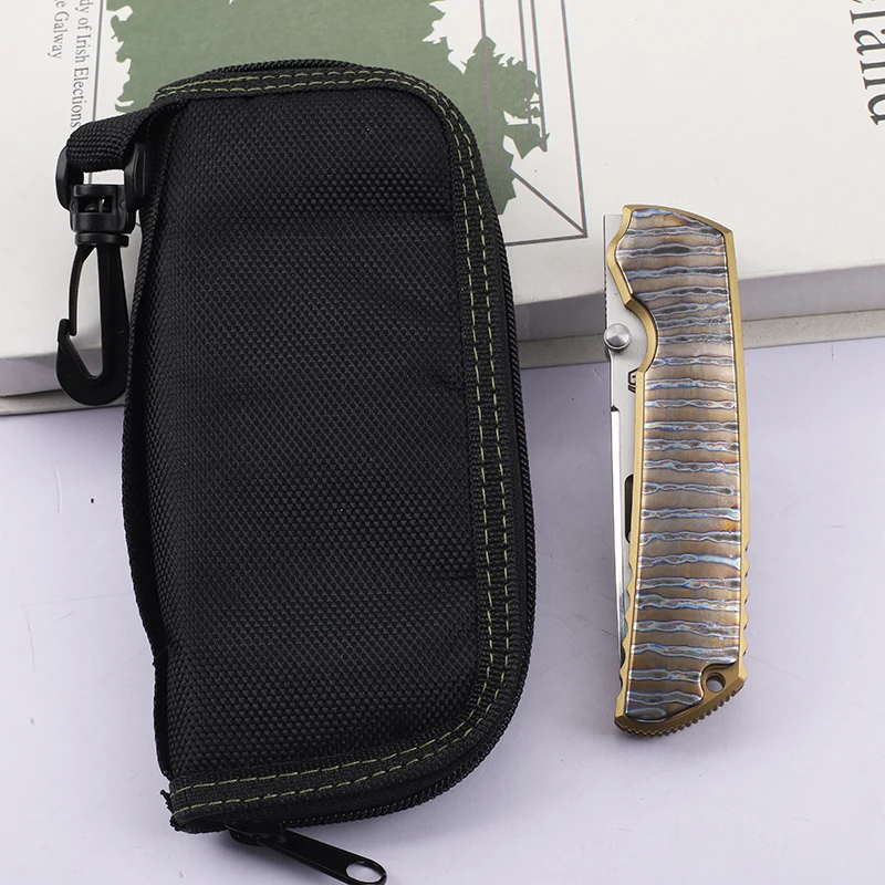 جديد النار مقبض سبائك التيتانيوم مقبض VG10 و M390 شفرة مكافحة الجسم الصيد جيب الفاكهة المحمولة EDC سكين #5