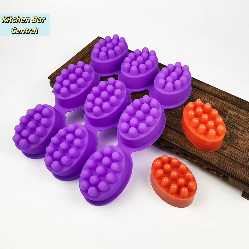 

【3d Silicone Soap Mold Massage Shape Mold For Massage Therapy Soap Making Tool Oval Spa Soap Mould Crafts Accessories】