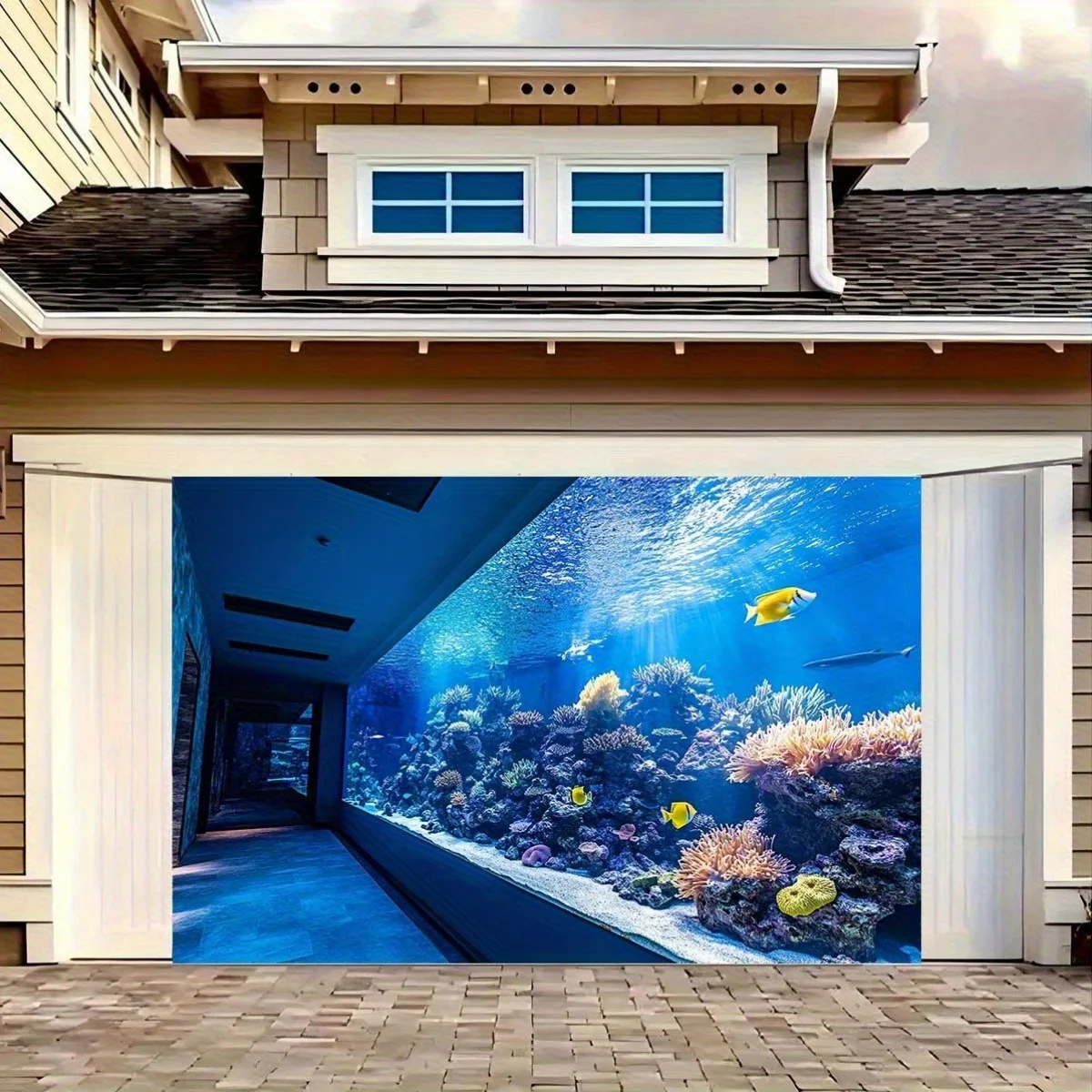 Vibrant Underwater Aquarium Tapestry Coral Reef Colorful Fish Wall Hanging Art Decor for Home Room Party Decor view 5