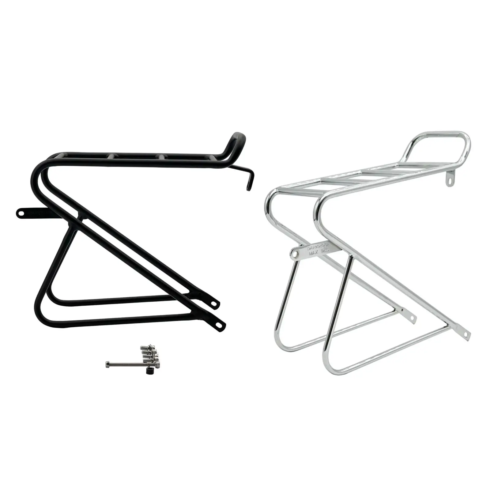 Bicycle Front Cargo Carrier Reinforced Aluminum Rack Universal Pannier Support for Touring