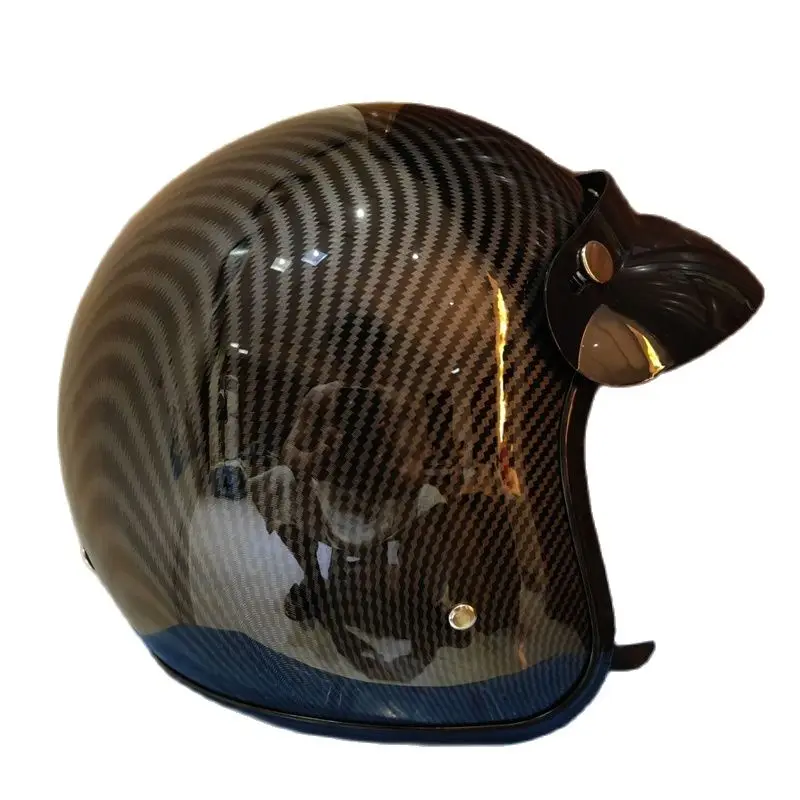 Motorcycle Motorbike Rider Open Face Casco Casque Moto  Retro Vintage Helmets Dot S M L Xl Matte Black CE