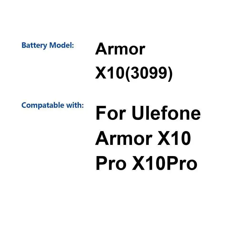 

5180 мАч для Ulefone Armor X10 Pro 3099, быстрая зарядка аккумулятора мобильного телефона, сейф