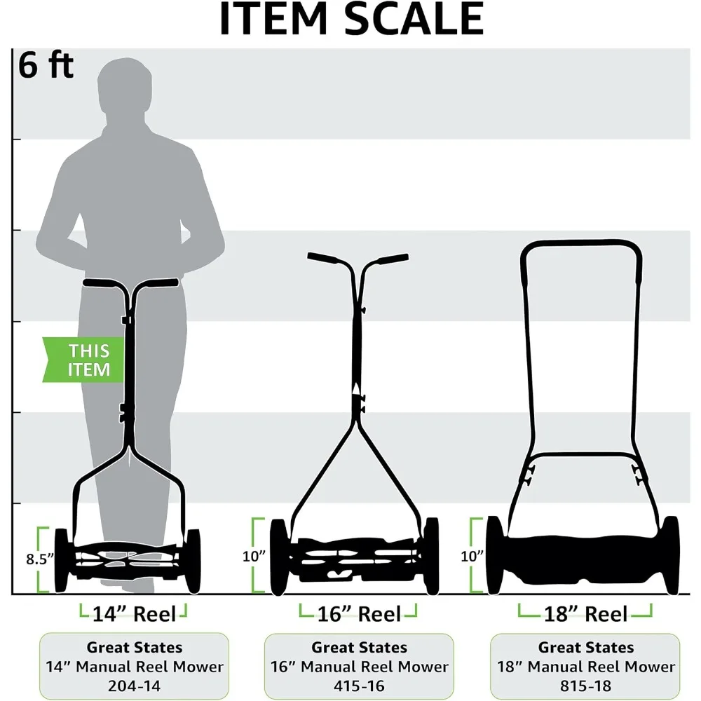 204-14 Hand Reel 14 Inch Push Lawn Mower