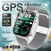 Outdoors Dual-band GPS Sports Smart Watch Men AMOLED Screen 10ATM Waterproof Compass Altitude Bluetooth Call SmartWatch 2025 New