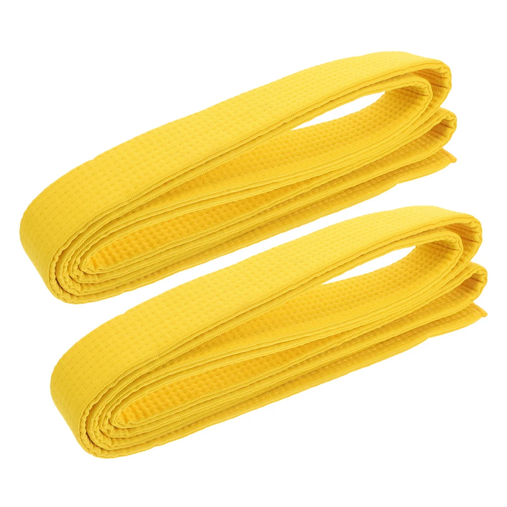 

2 Pcs Taekwondo Belt Clothing Waist Band Costume Cotton Ceinture Man