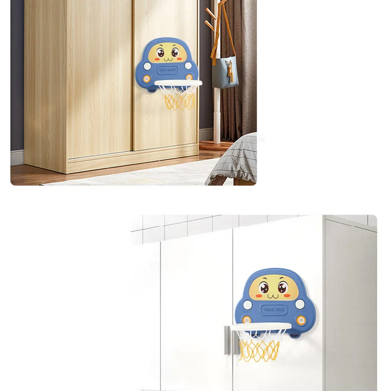 Portátil mini conjunto de basquete dobrável punch-livre backboard bola objetivo brinquedos para crianças