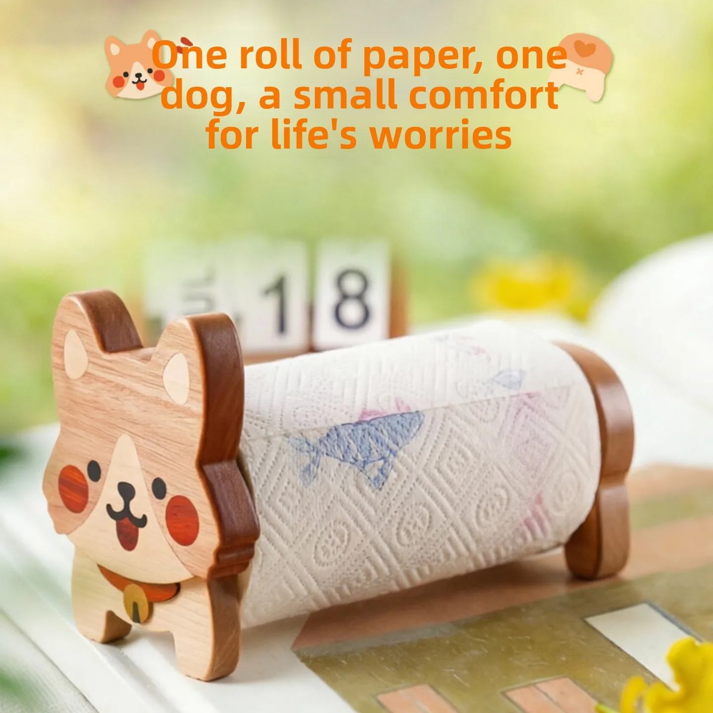 

Wood Tissue Holder Bathroom Roll Paper Storage Rack No Drilling Required Toilet Paper Holder Creative Storage Shelf