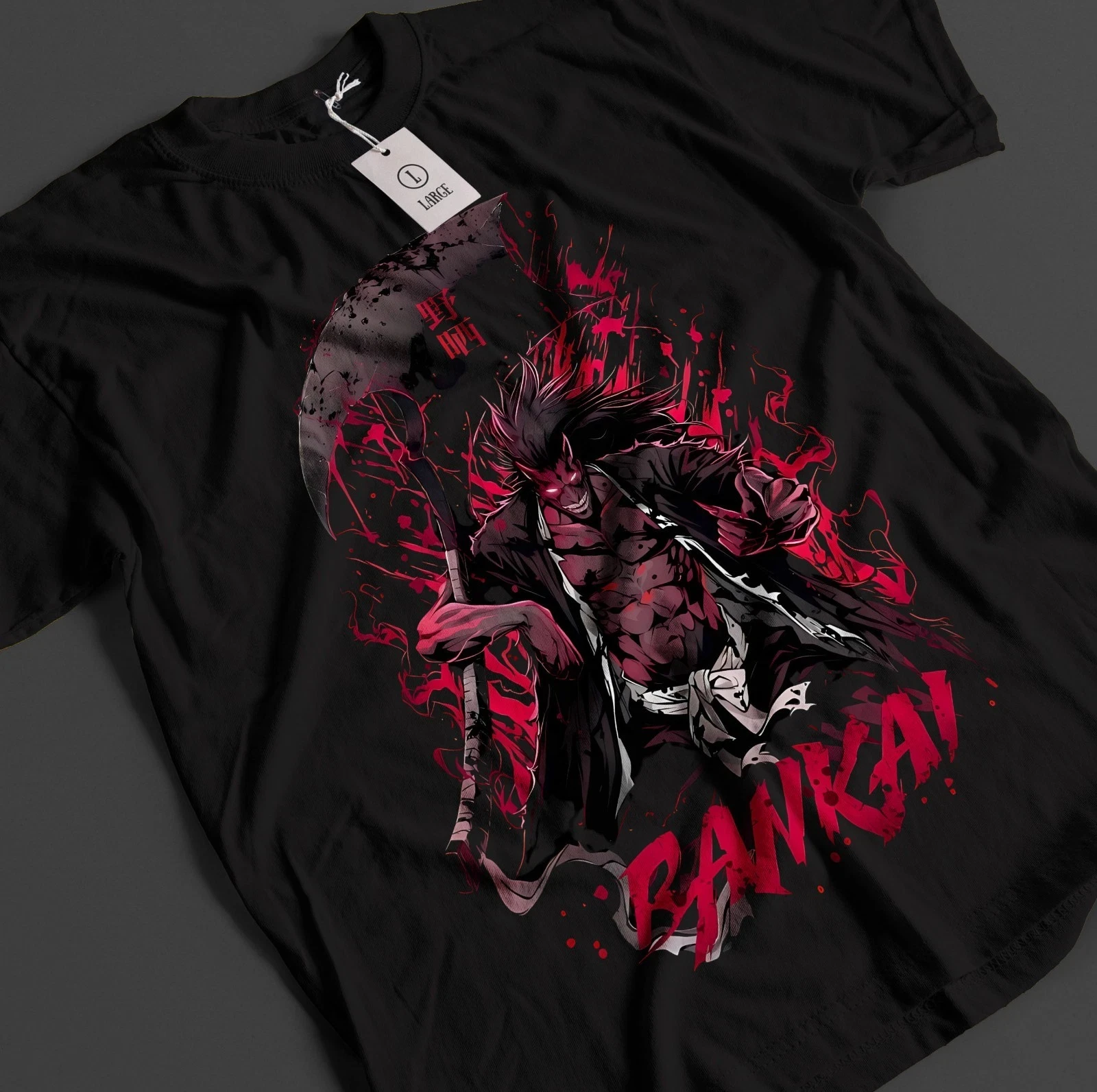 Bleach Anime Shirt Zaraki Kenpachi T-Shirt Ichigo Bankai T-Shirt Aizen Unisex T-Shirt – Detail 3