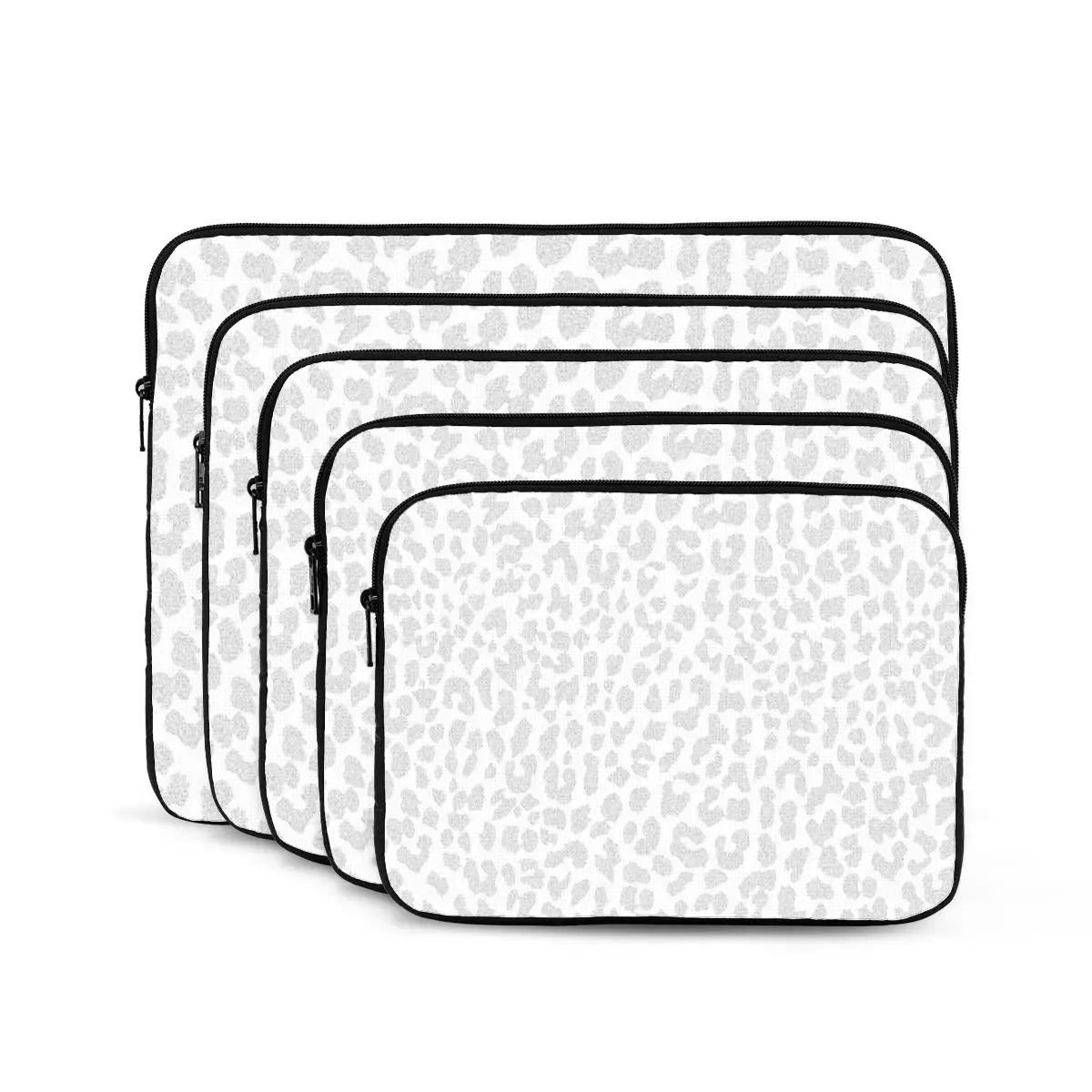 Pale Gray Leopard Notebook Laptop Bag Case Pouch 10 12 13 15 17 Inch Notebook Sleeve Cover Bag Tablet Shockproof Case Bag