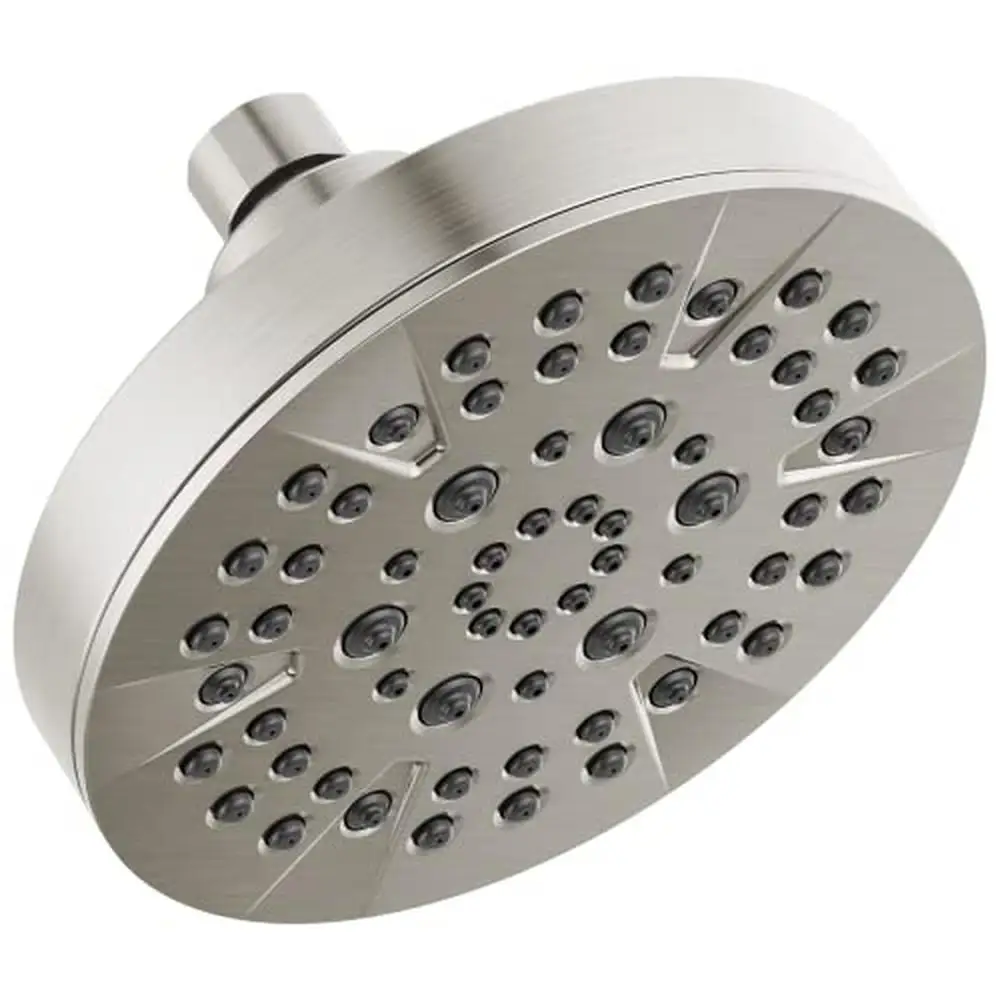 Brushed Nickel 5-Spray Shower Head Massage & Full Body Settings Pause Feature Easy Dial Control  Coordination