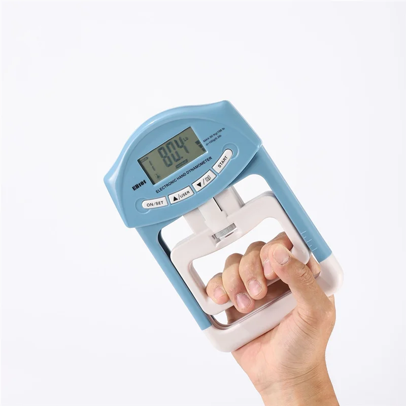 A23I-Grip Strength Tester, 190Lbs/90Kg Digital Hand Dynamometer Grip Strength Meter USB LCD Screen Hand Grip Dynamometer, Durabl
