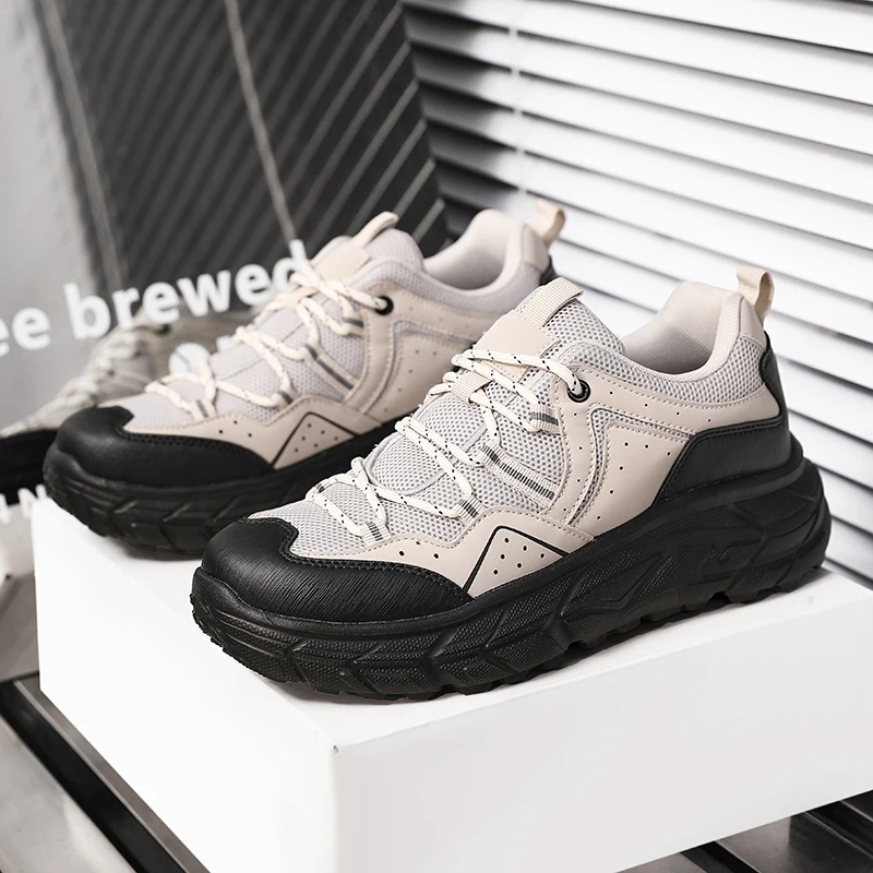 

YRZL Men Trekking Shoes 2025 New Waterproof Anti Skid Hiking Boots Winter Outdoor Non Slip Comfortable Durable Shoes Thick Sole