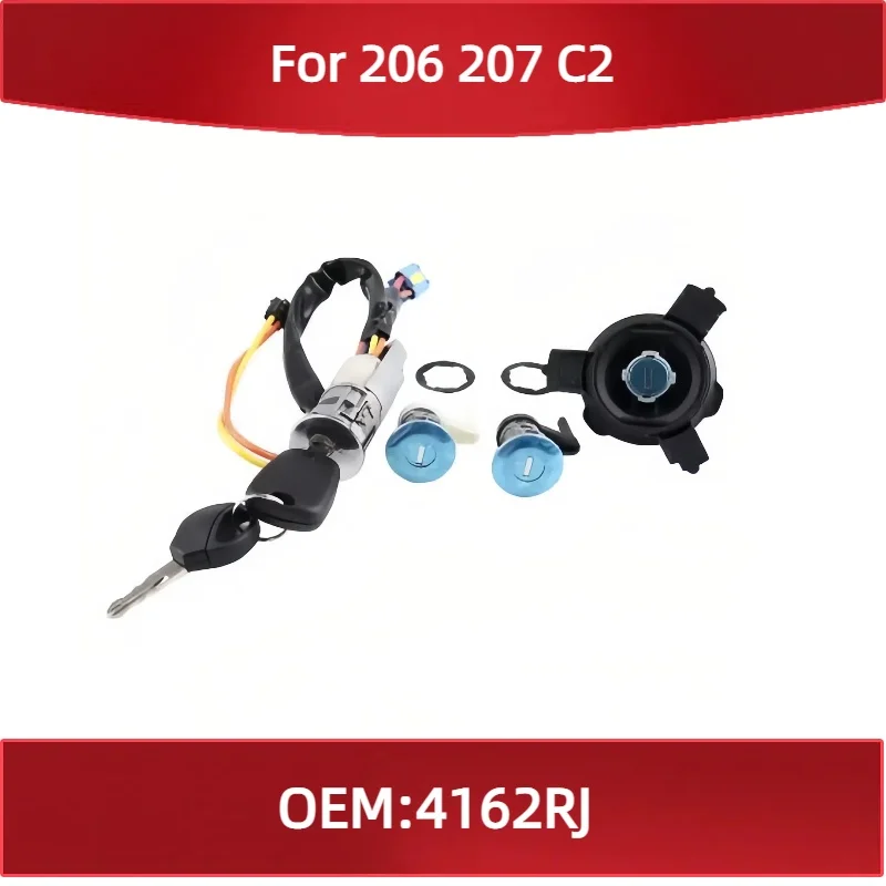 

4162RJ For Peugeot 206 207 Citroen C2 ignition lock car door lock fuel tank lock full car lock car lock cylinder Without chip