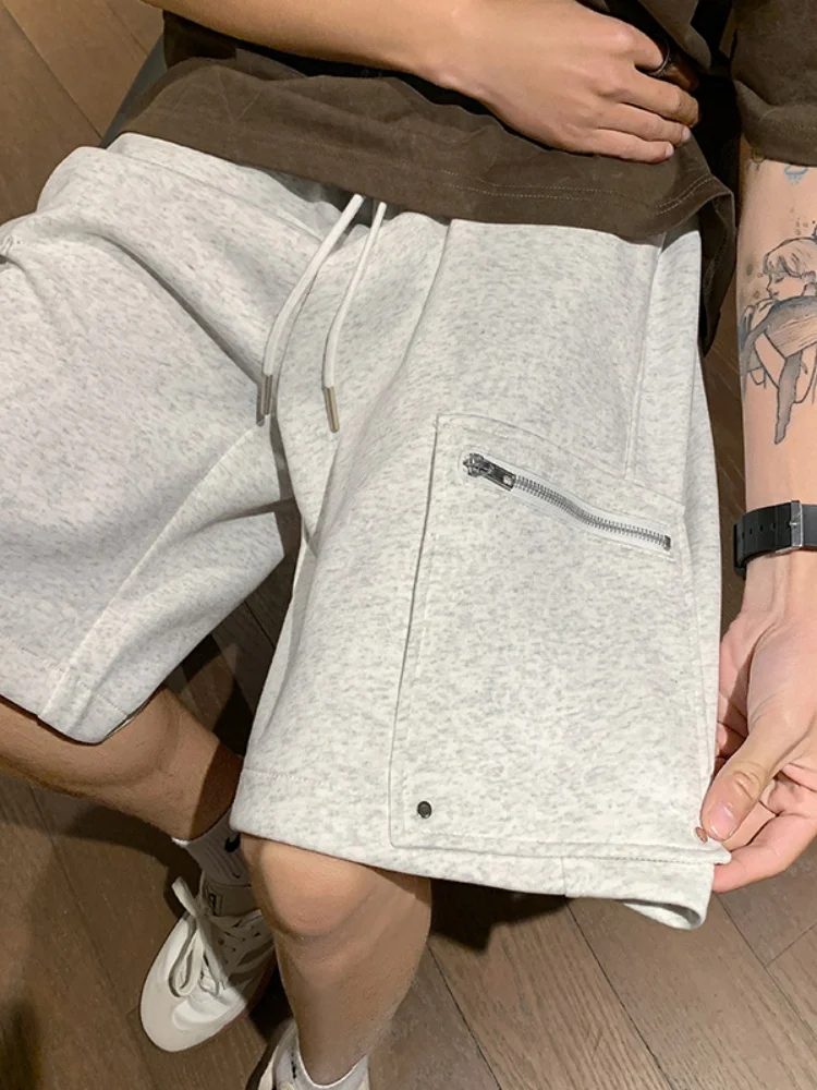 

Мужские спортивные брюки American Sle свободного кроя, летние, тонкие, прямые, длиной до колена, с широкими штанинами, модные, струящиеся