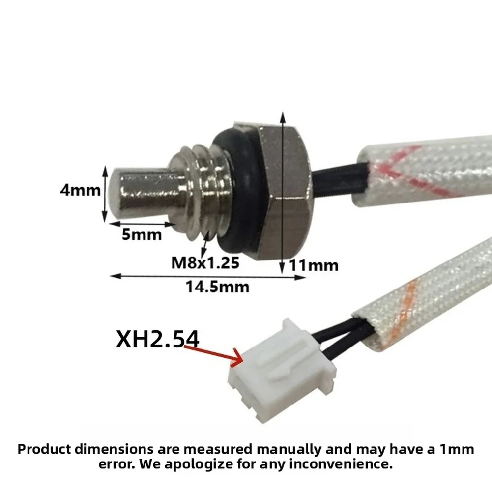 50K Thermal Resistor Temperature Sensor Probe M8 Thread Copper Nickel Plated For Water Heater Boiler Wall Mounted Appliance Part