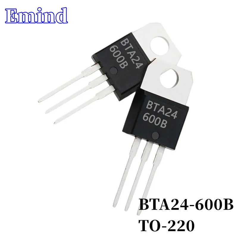 20/50/100/200/500Pcs BTA24-600B BTA24 Triac 24A/600V TO-220 DIP Thyristor Large Chip