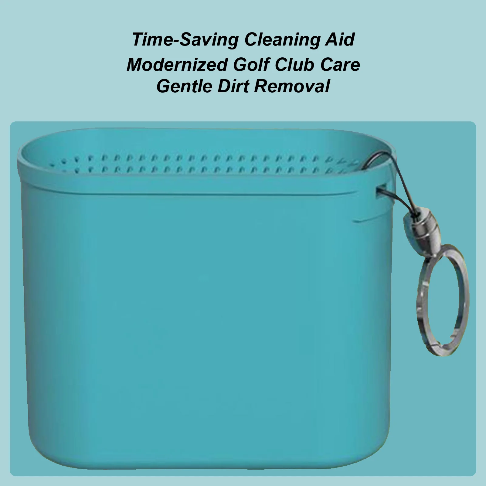 

Golf Ball Cleaner Portable Golf Club And Ball Washer Bag With Carabiner Clip Compact On-Course Accessory Portable Grooves
