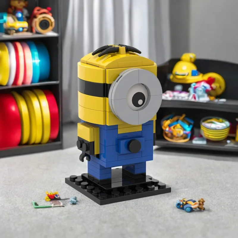 102 Pz MOC Personalizzato Minion Stuartes 102 Mattoni Da Collezione Figurine FAI DA TE Modello Building Blocks Giocattoli Di Compleanno Regalo