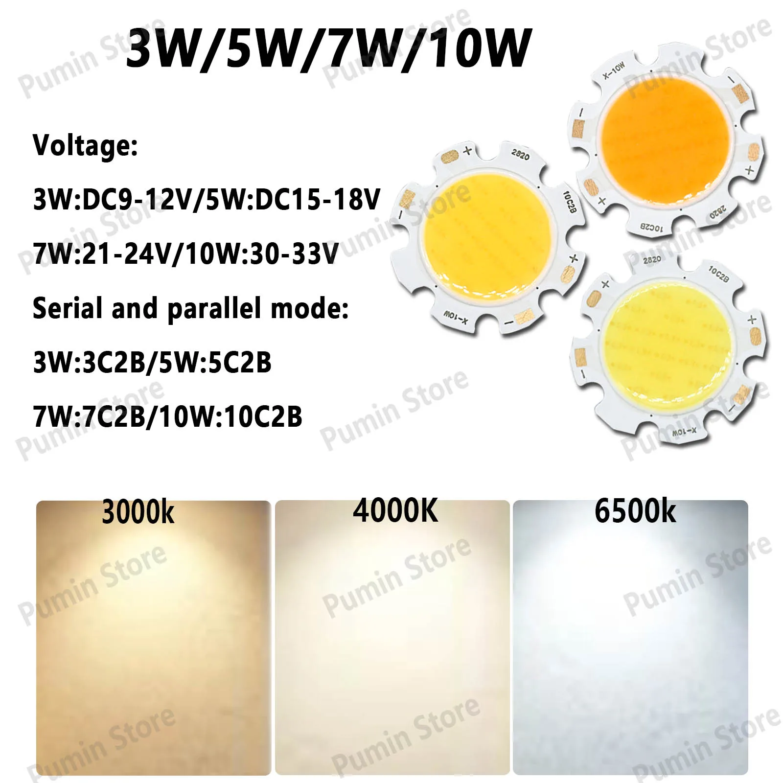 10 قطعة LED خرزة مصباح COB رقاقة 2828 3 واط 5 واط 7 واط 10 واط CRI 80 صمام ثنائي باعث للضوء دافئ طبيعي أبيض لأضواء المدخل