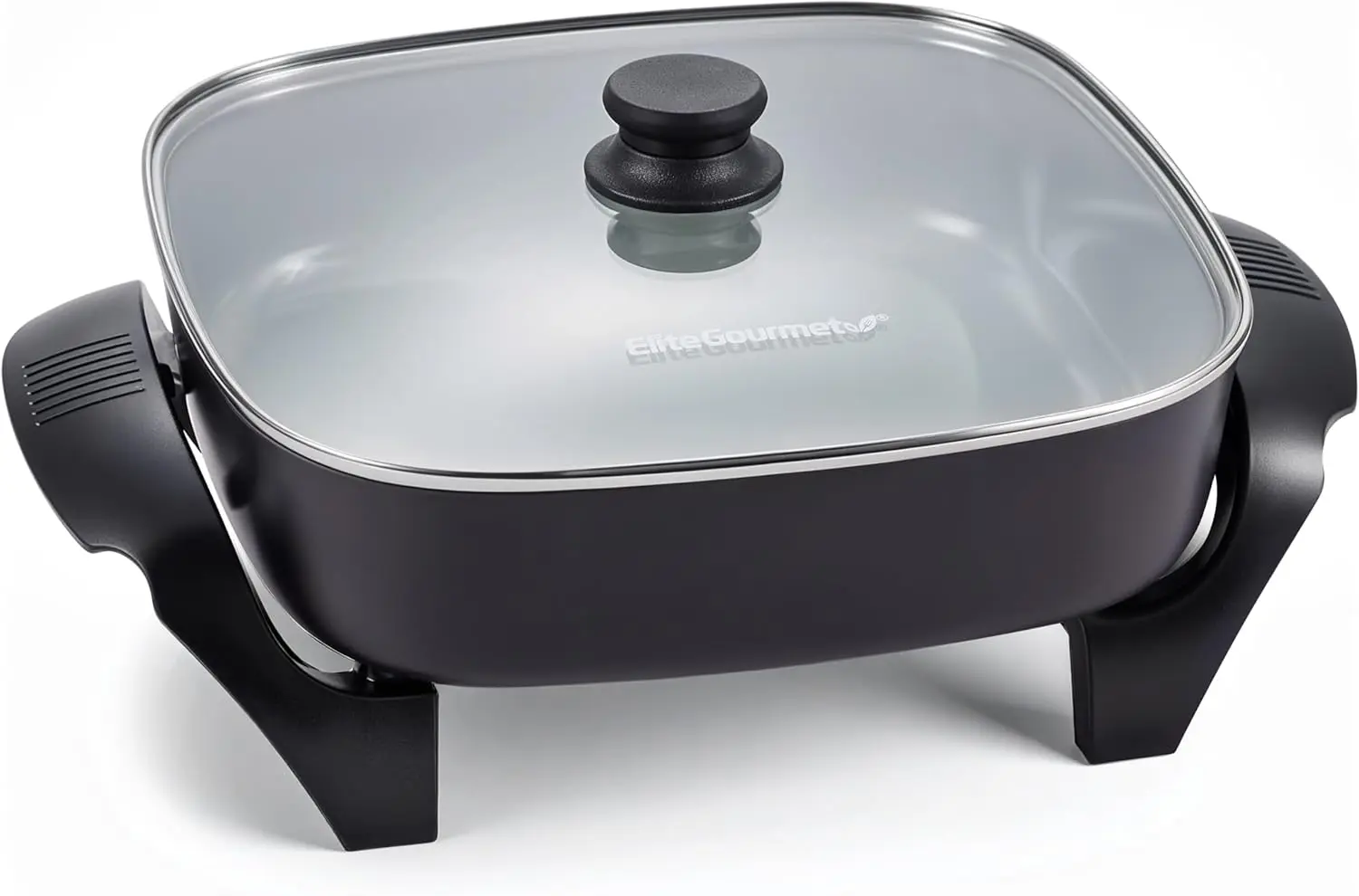 

12" x 12" x 3" PFAS-Free Ceramic Electric Skillet, Dishwasher Safe, Xtra Deep Dish, Rapid Heat 1200W